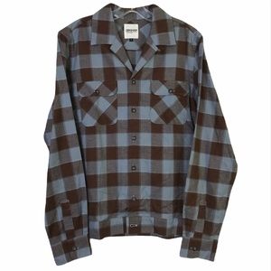 BEN SHERMAN Buffalo Plaid Shirt Jacket NEW Blue Brown Size M Shacket